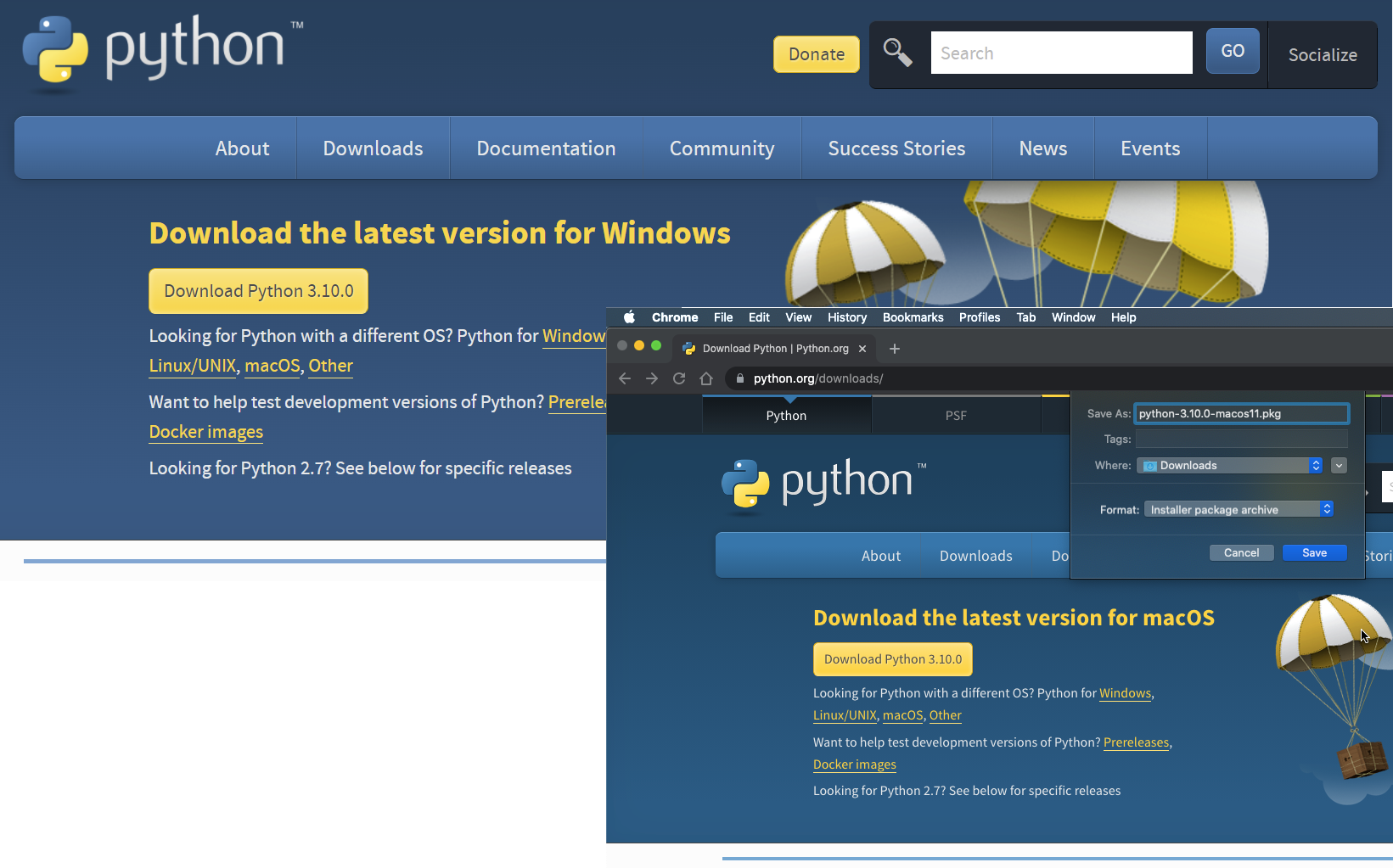 The Python Download page