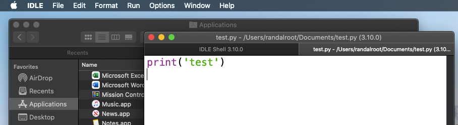 Python's Editor IDLE